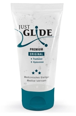 Гель-смазка Just Glide Premium гиалуроновой кислотой и пантенолом 50 мл